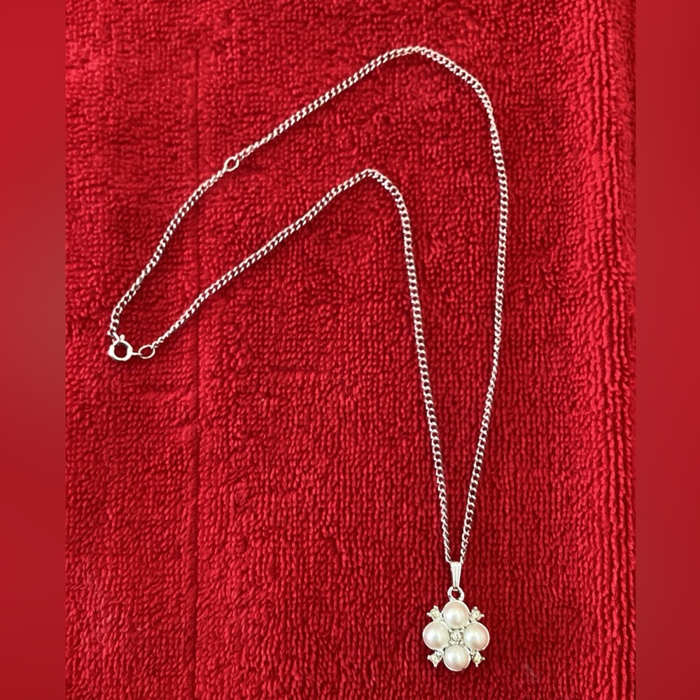 Sarah Coventry, Princess, faux pearl-rhinestone necklace